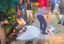 Thai officials arrested three Laotians and seized AK-47 rifles.